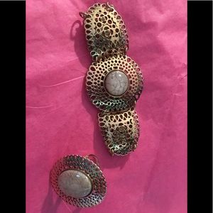 Matching Statement Ring and Bracelet